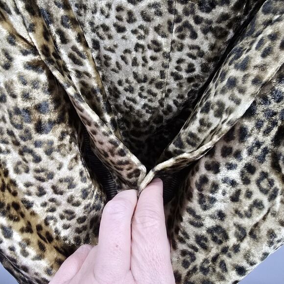 John Varvatos OTD Blazer Medium Animal Velvet Designer Button Front Cheetah New - Picture 11 of 16